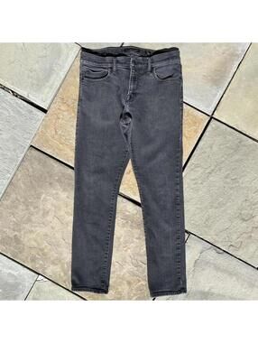 Black Stonewash Grunge Slim Jeans 32W x 30L
